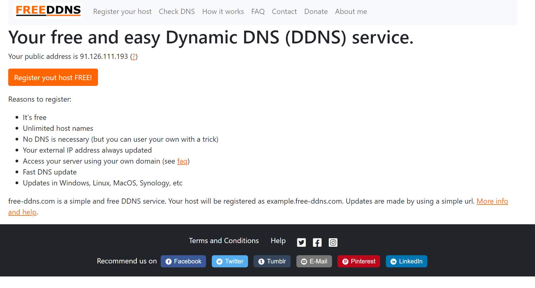 free-ddns.com un nou servei de DNS dinàmic gratuït – wayTIC tecnologia